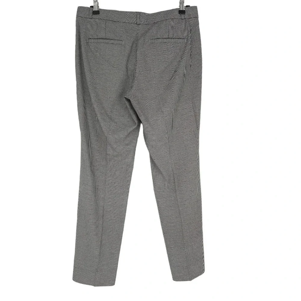 Banana Republic Ryan Slim Straight Dress Pants Black Houndstooth Trousers Slacks